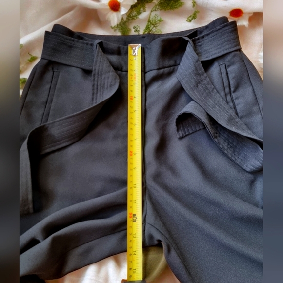 Matteson High Waisted Belted Black Dress Pants - Picture 4 of 7